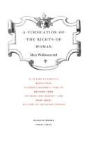 Cover image of book A Vindication of the Rights of Woman by Mary Wollstonecraft