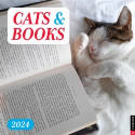 Cover image of book Cats & Books 2024 Wall Calendar by Universe Publishing 