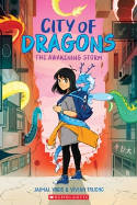 Cover image of book The Awakening Storm: A Graphic Novel (City of Dragons #1) by Jaimal Yogis and Vivian Truong 