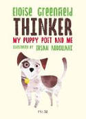 Cover image of book Thinker: My Puppy Poet and Me by Eloise Greenfield, illustrated by Ehsan Abdollahi
